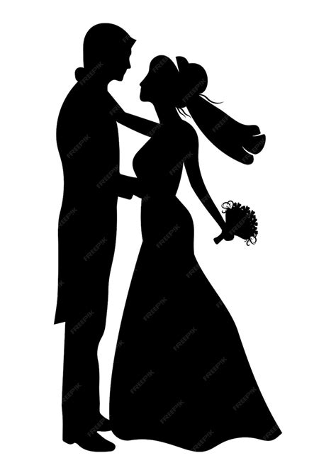 bride clip art black and white